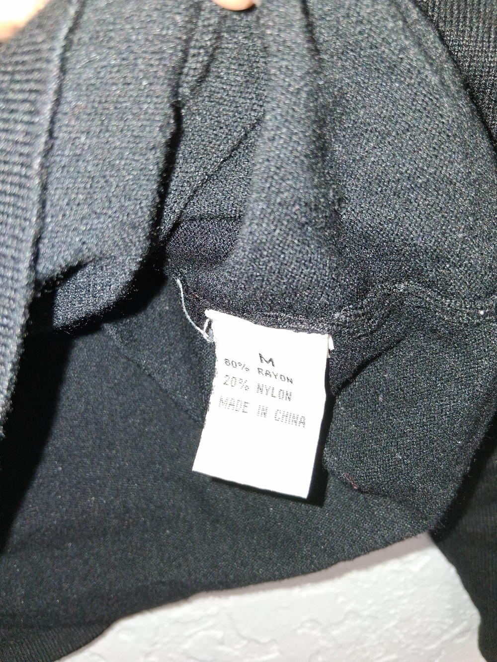 Nicole Alexander M Black Floral Applique Embroidered V Neck Knit Sweater Y2K Top - Picture 3 of 4